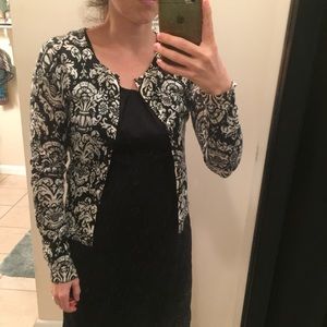 LOFT black and white cardigan